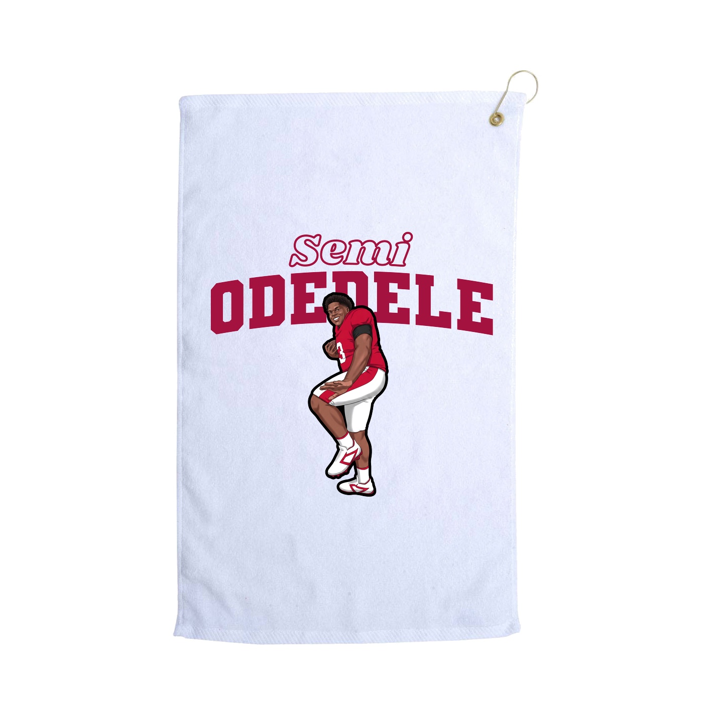 Golf Towel — Name Arch in White