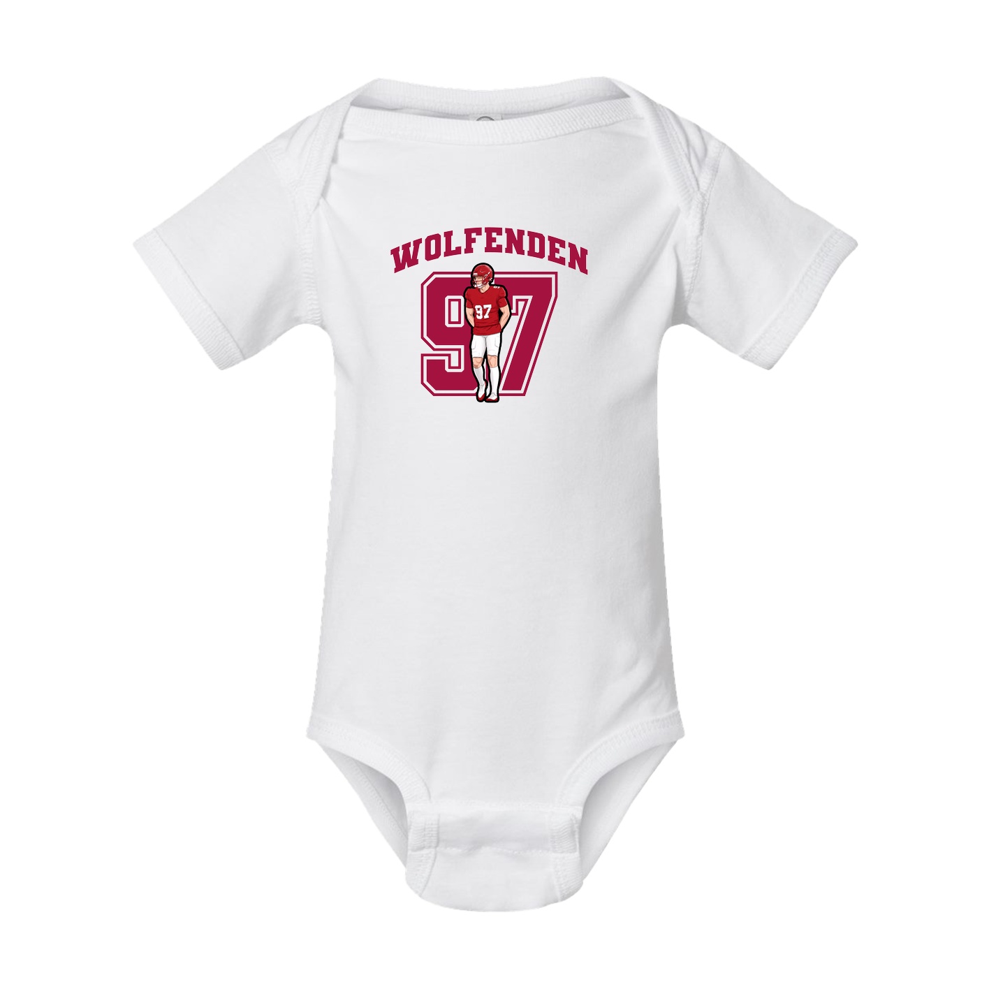 Baby Onesie — Number in White