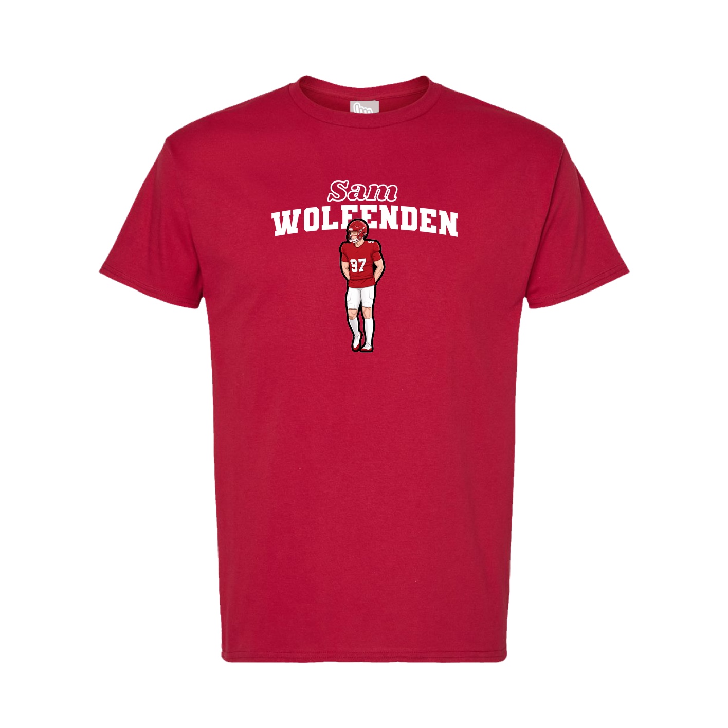 Tee — Name Arch in Crimson
