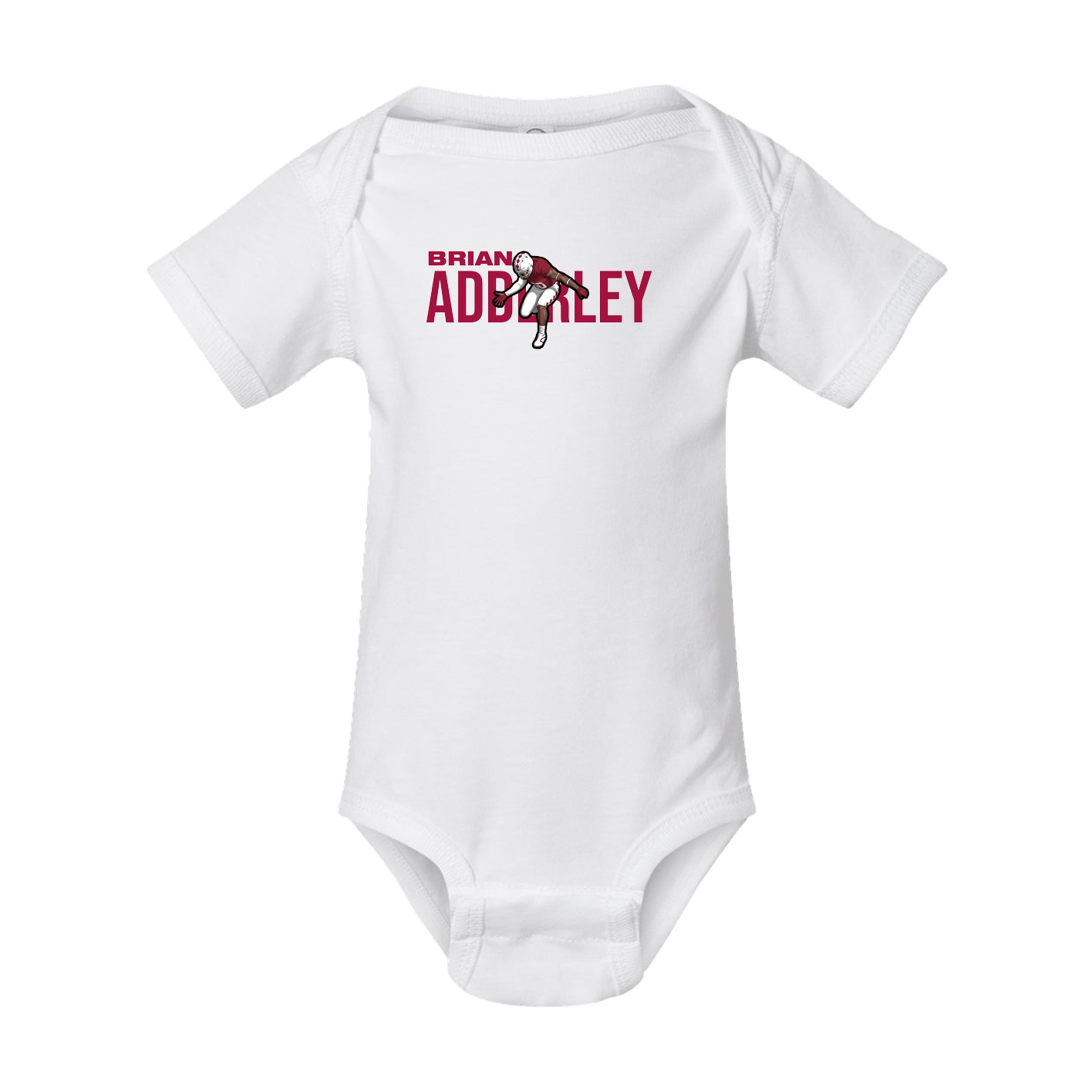 Baby Onesie — Player Name in White