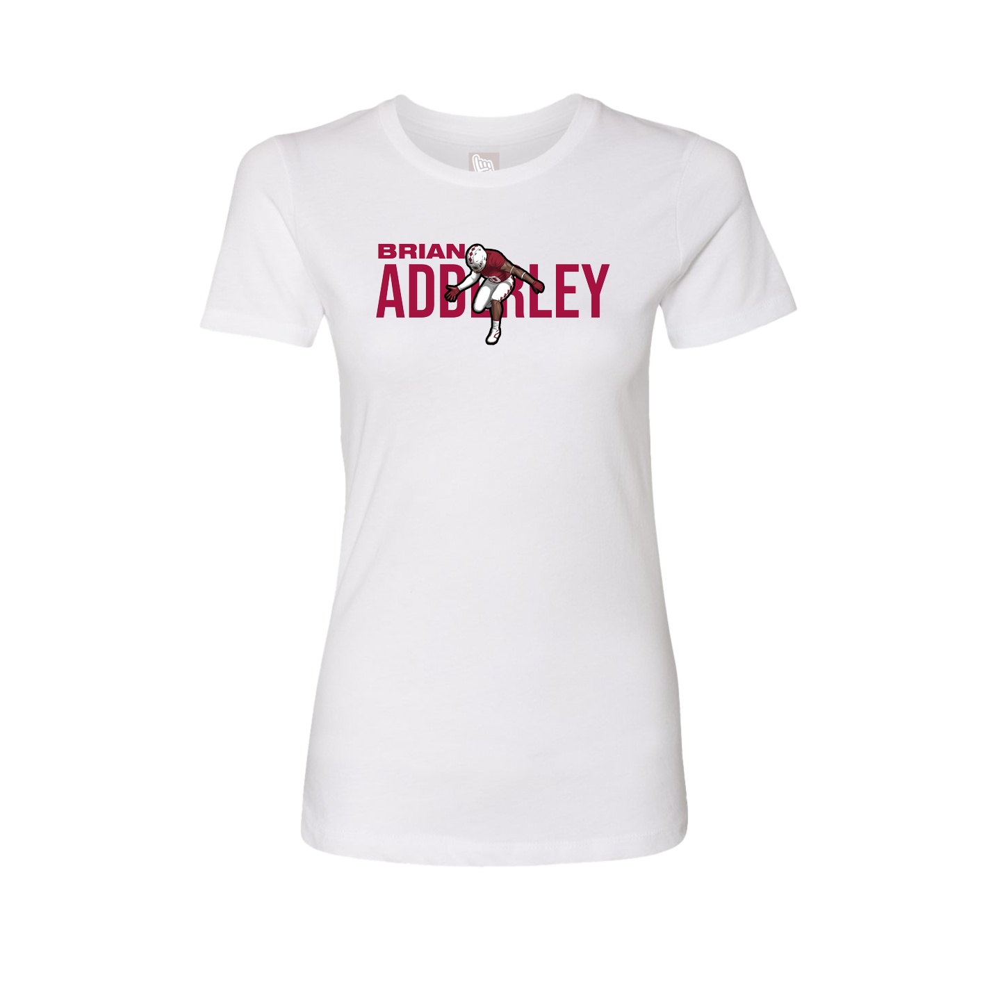 Fitted Women's Tee — Player Name in White