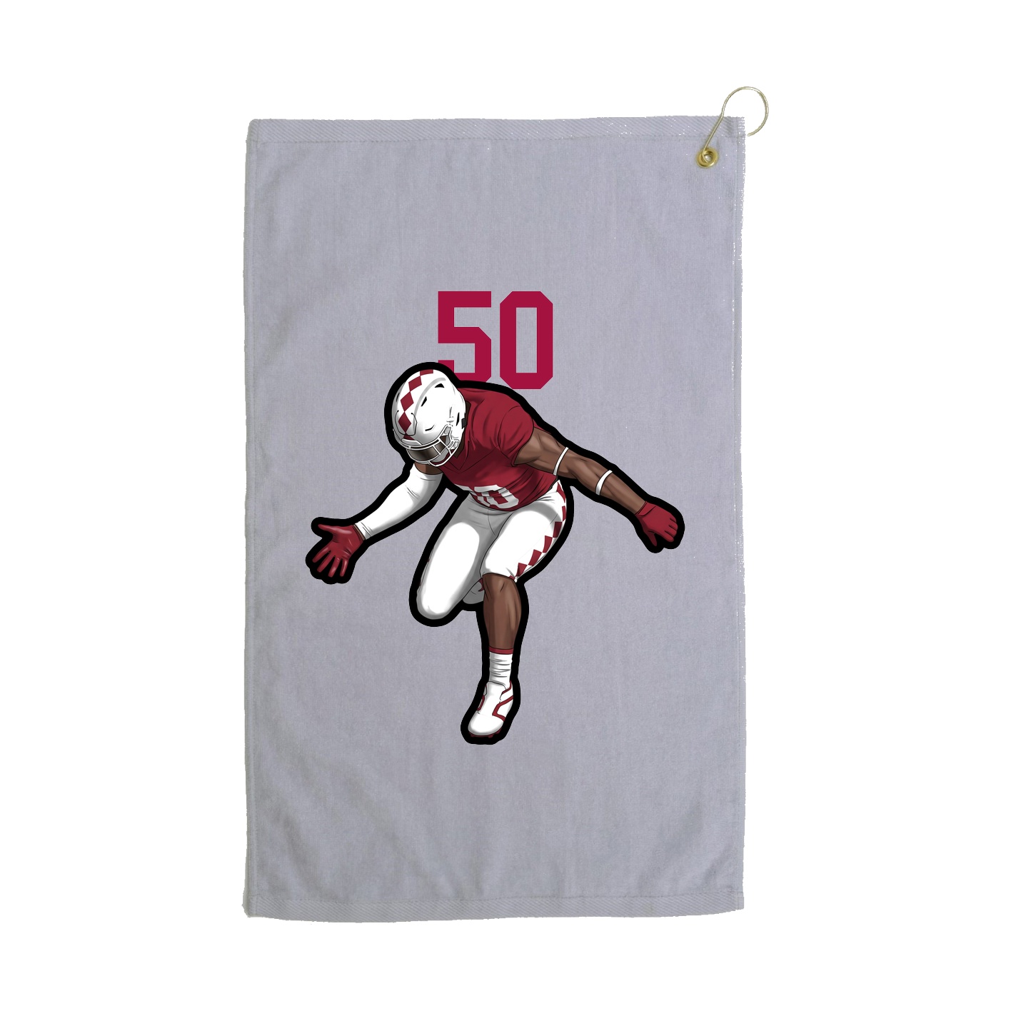 Golf Towel — Number Top in Grey