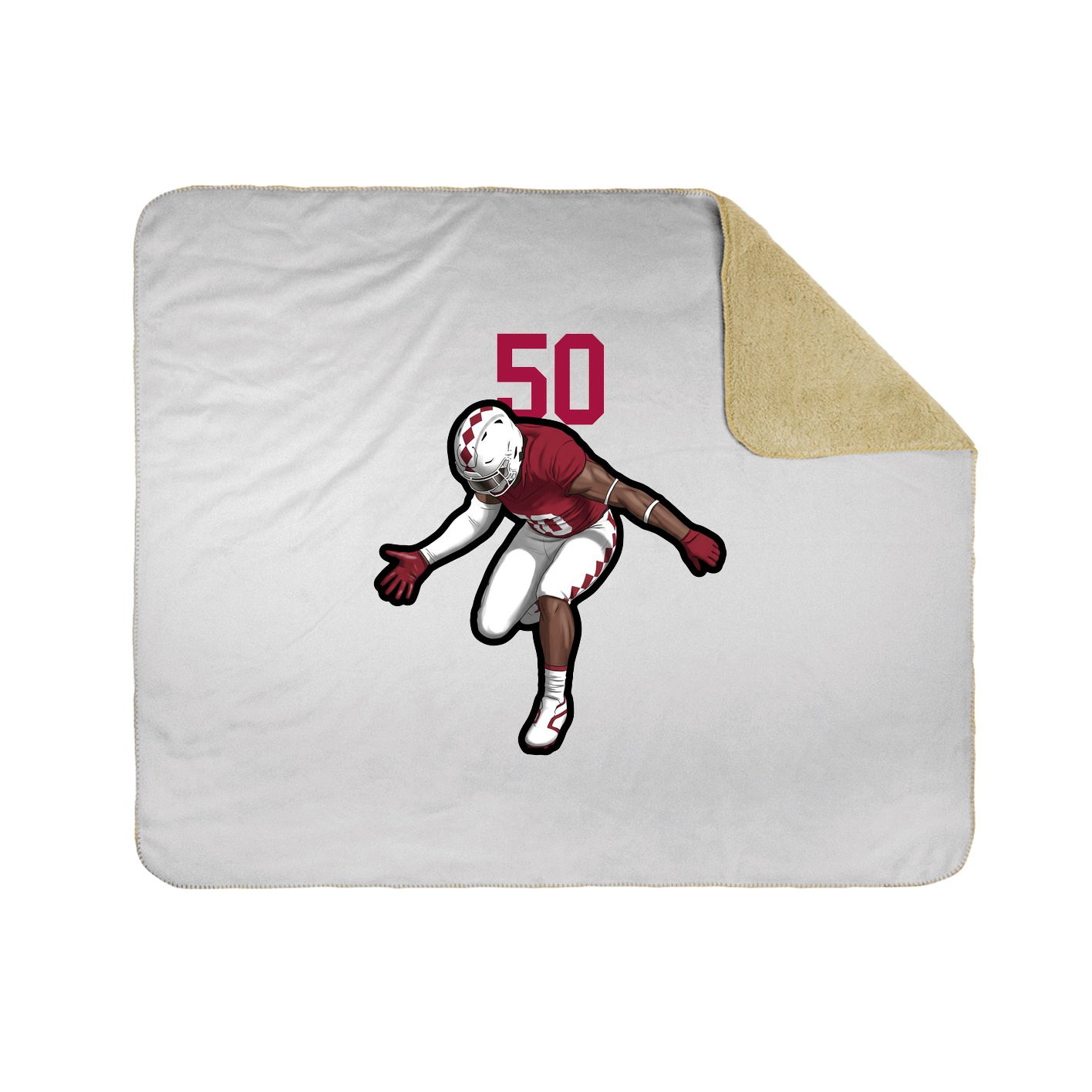 Throw Blanket — Number Top in White