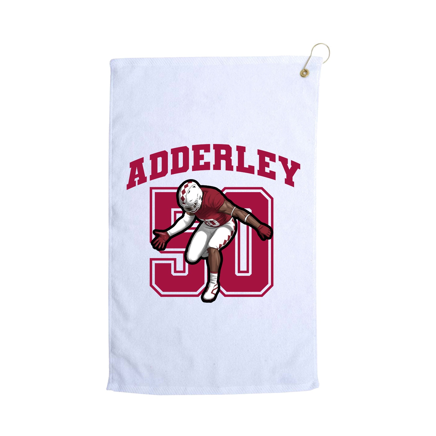 Golf Towel — Number in White