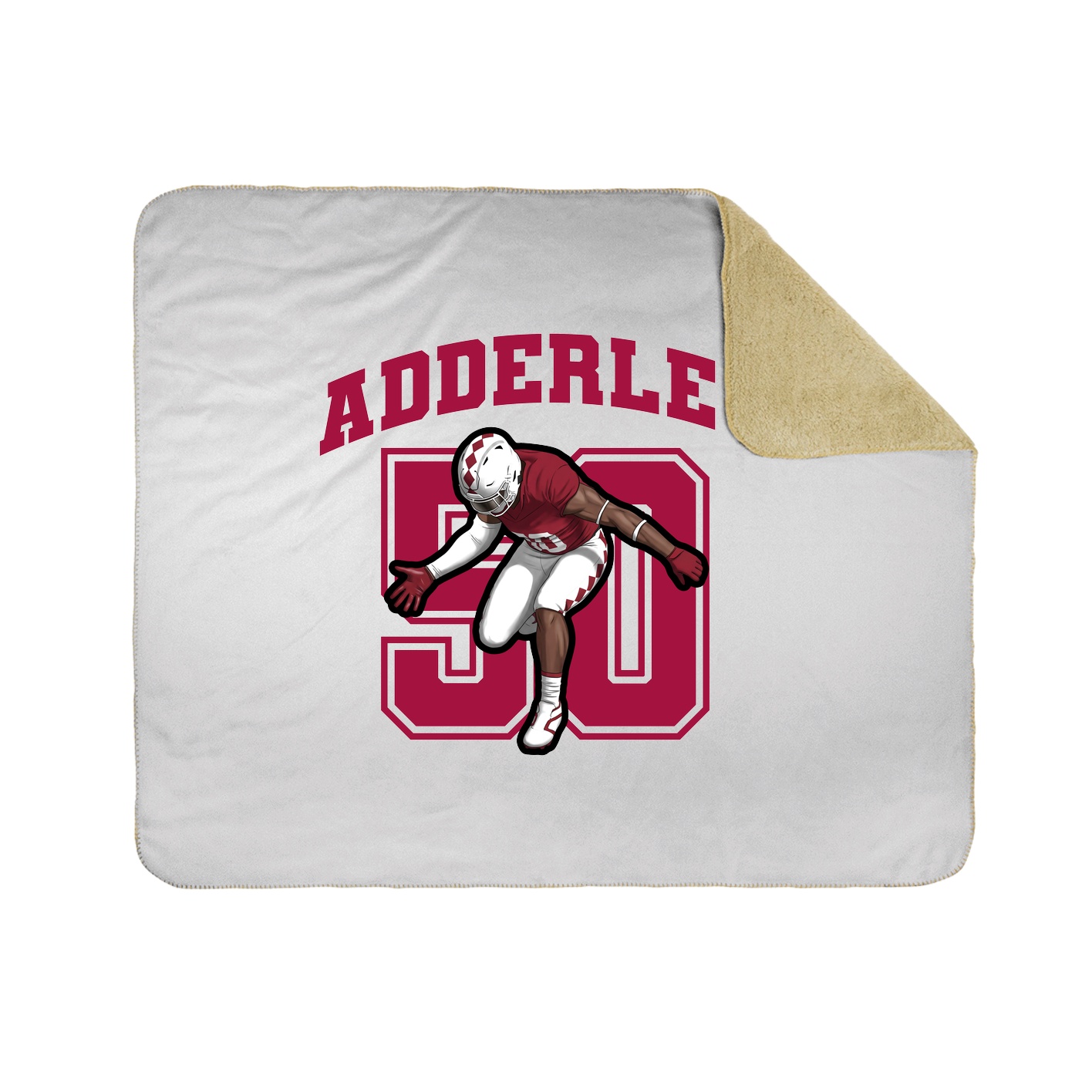 Throw Blanket — Number in White