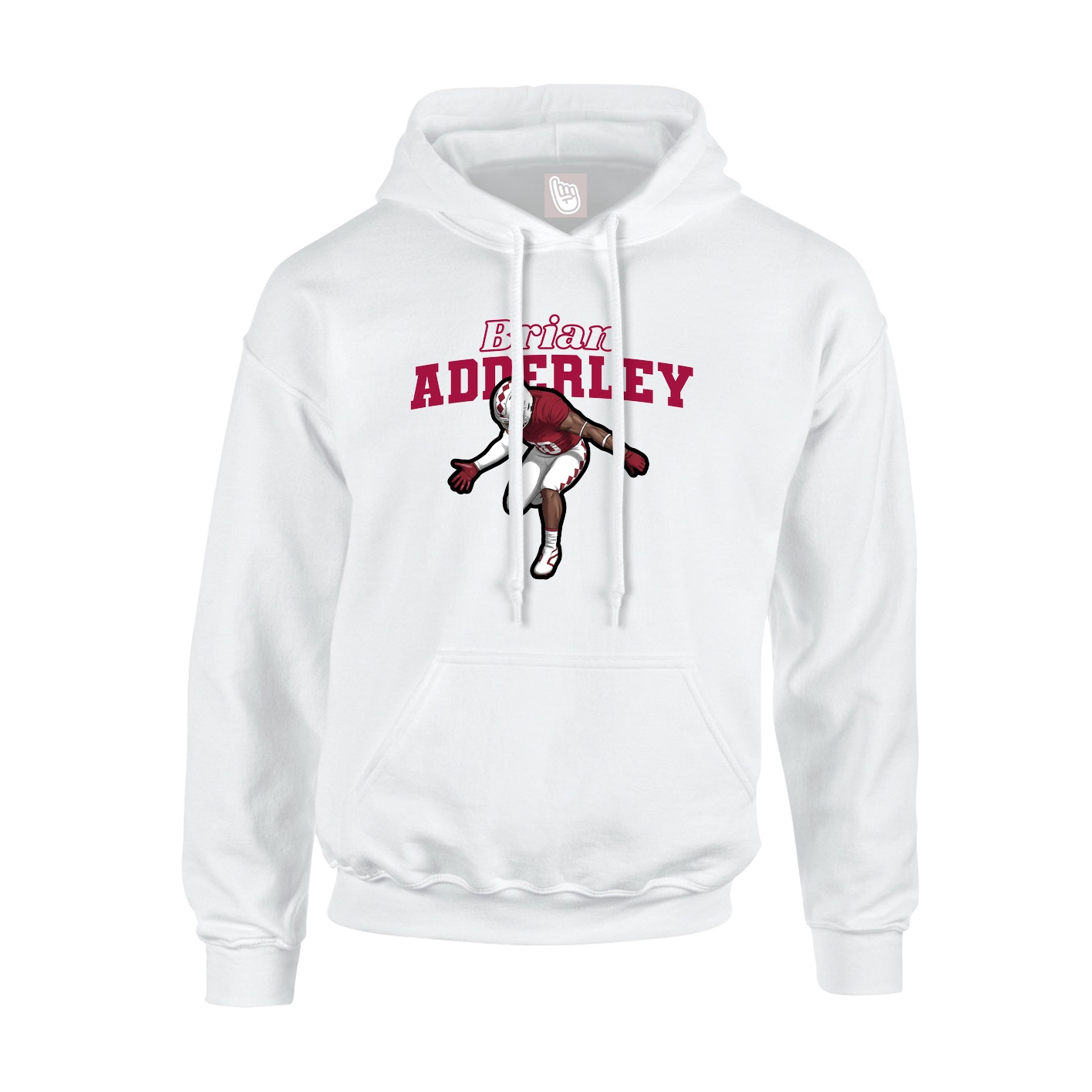 Hoodie — Name Arch in White