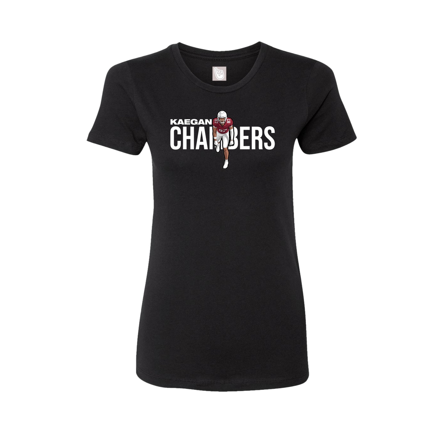 Fitted Women's Tee — Player Name in Black