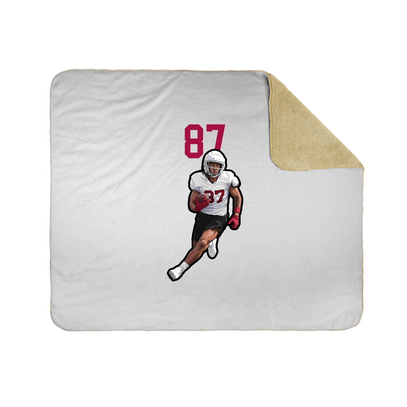 Throw Blanket — Number Top in White