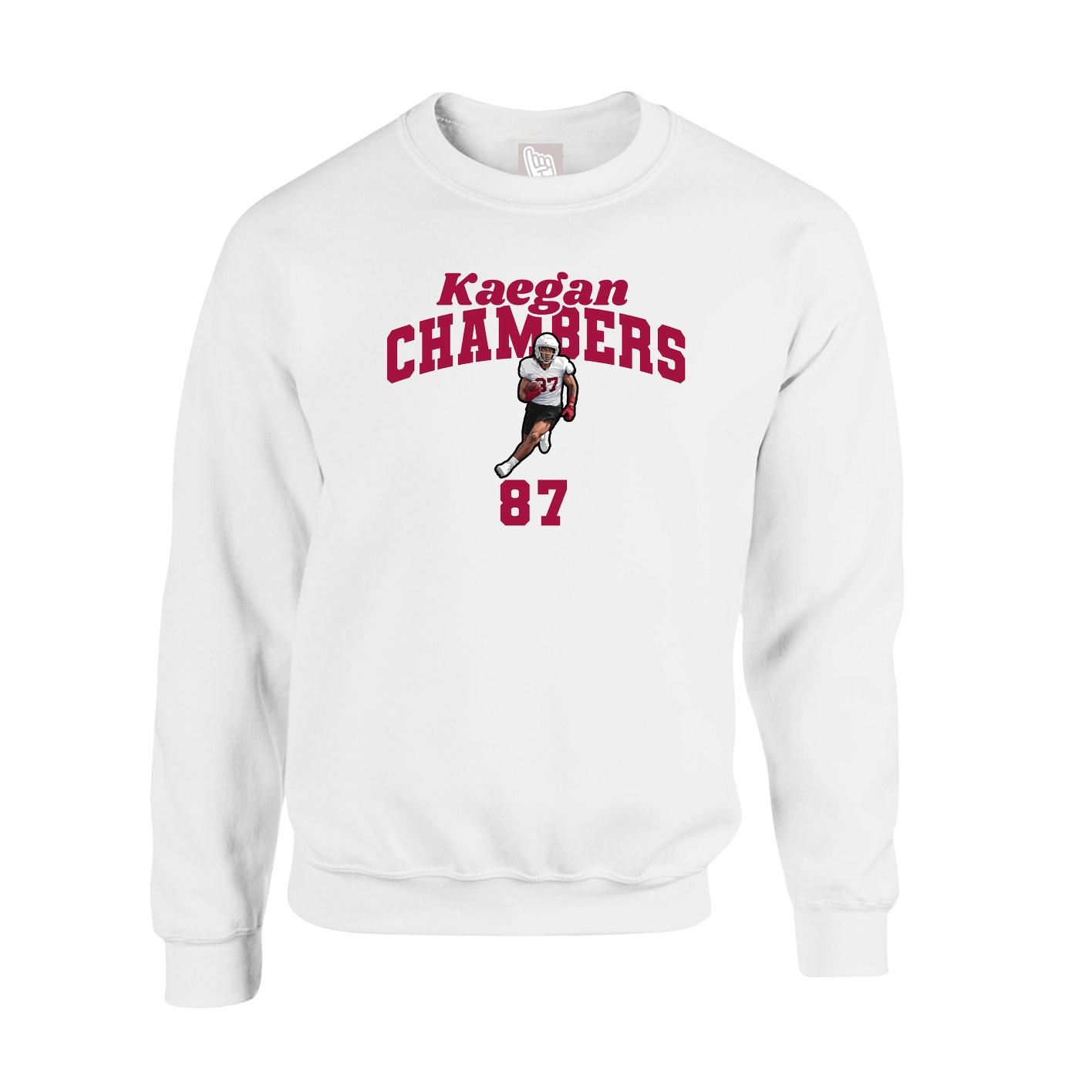 Fleece Crew — Signature Arch in White