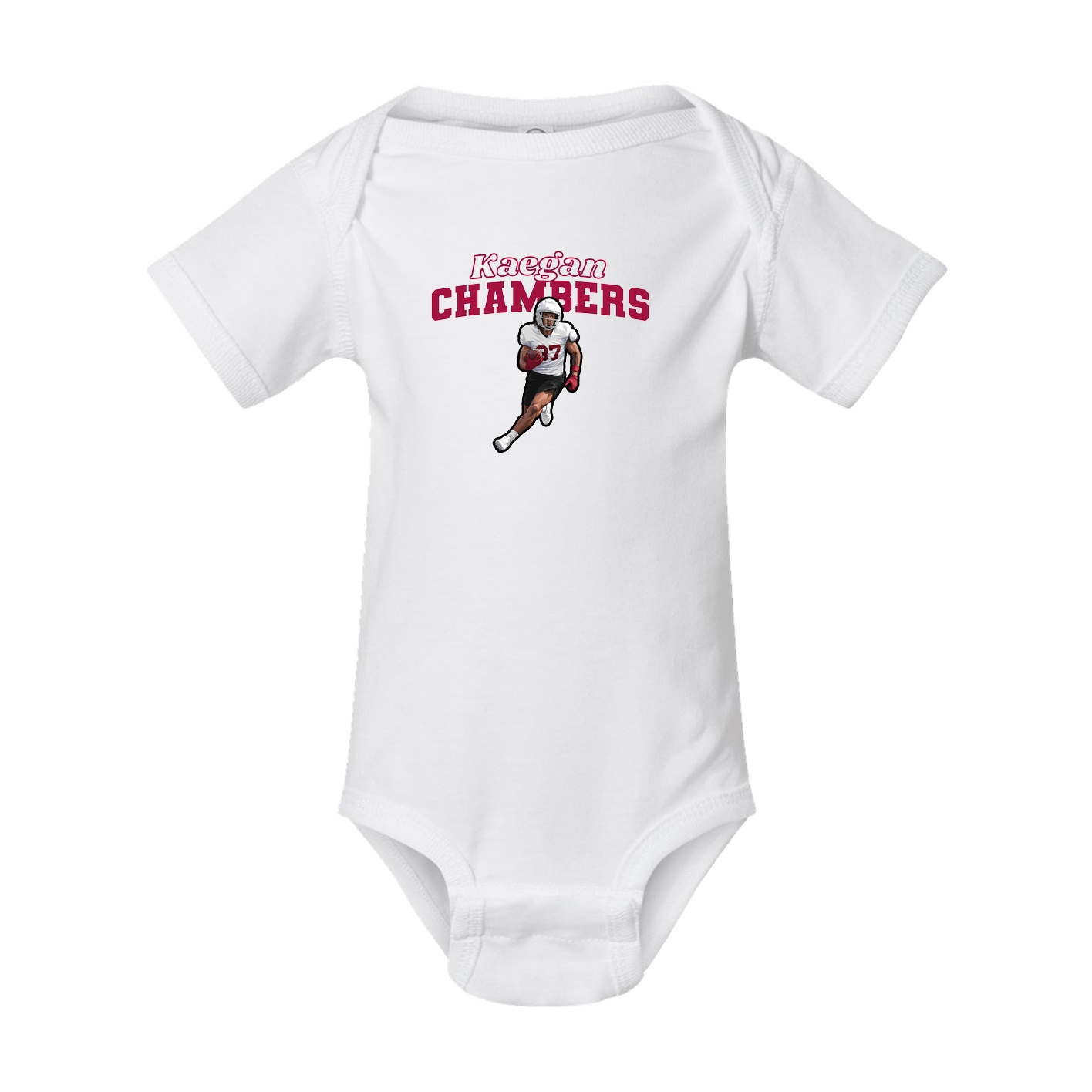 Baby Onesie — Name Arch in White