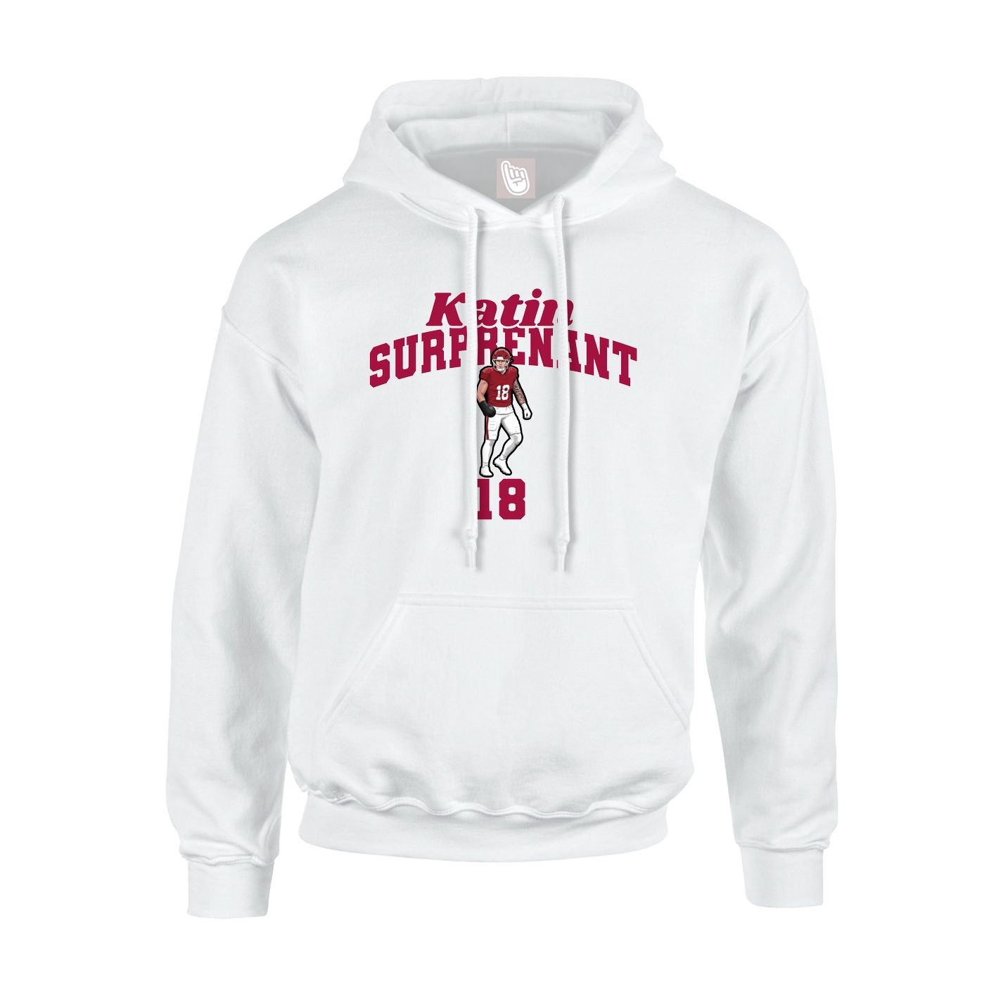 Youth Hoodie — Signature Arch in White