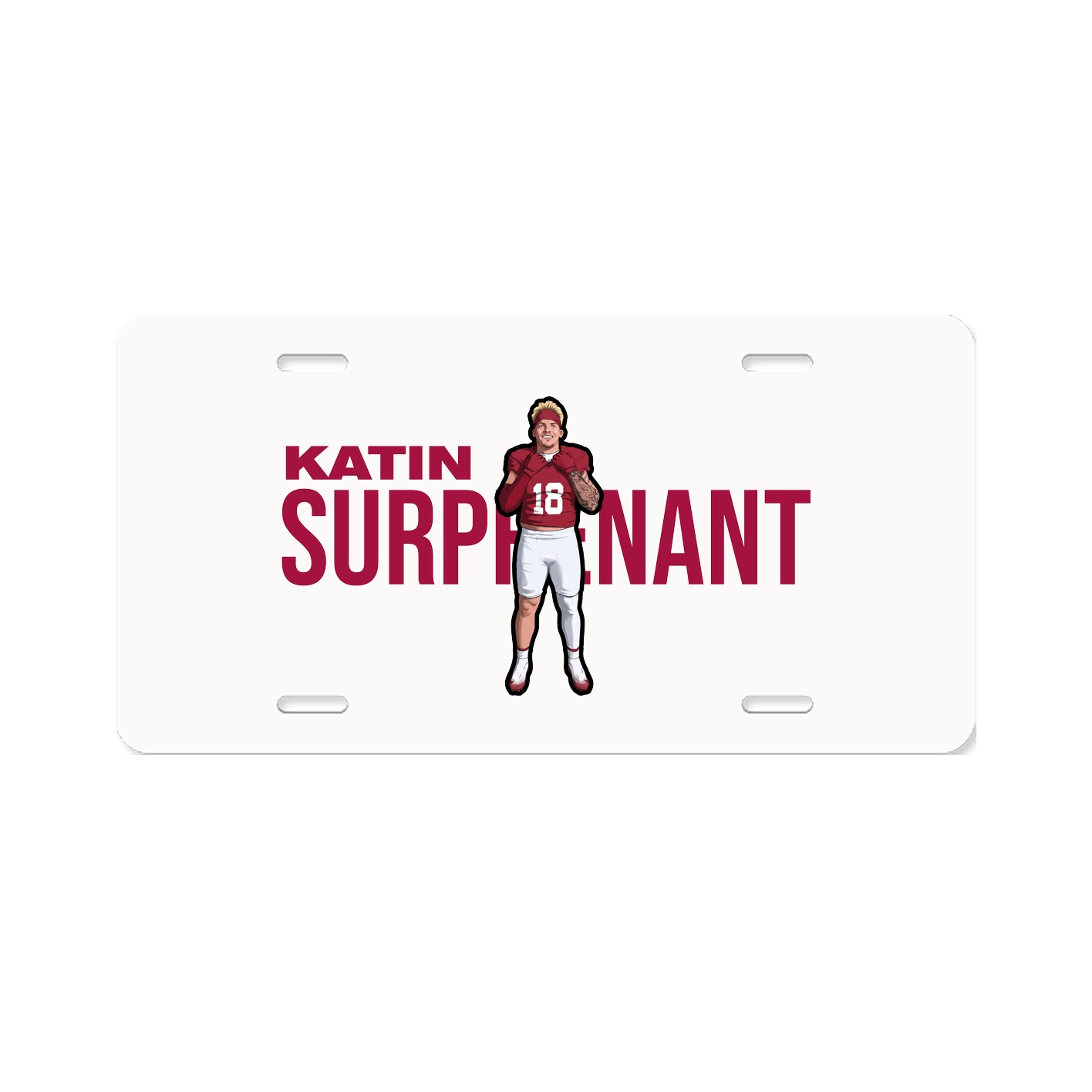 License Plate — Player Name in Classic
