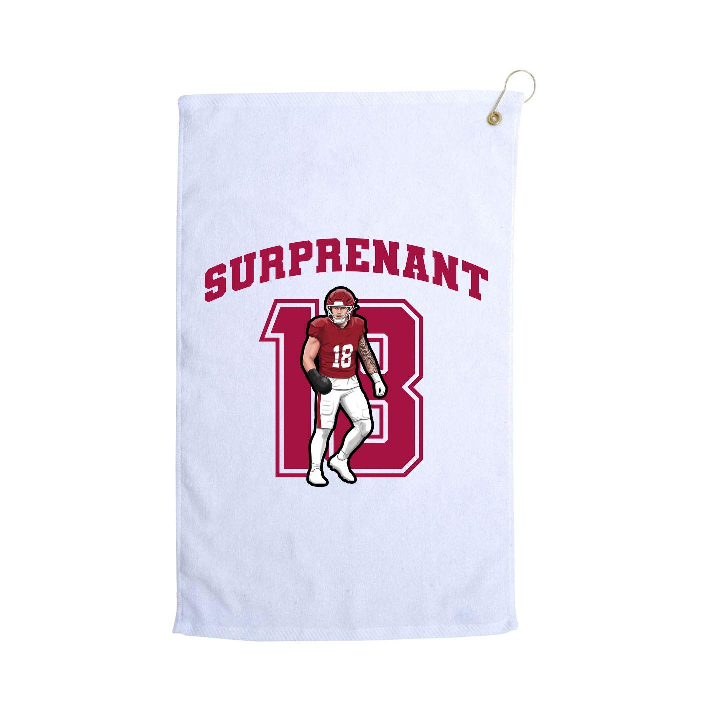 Golf Towel — Number in White