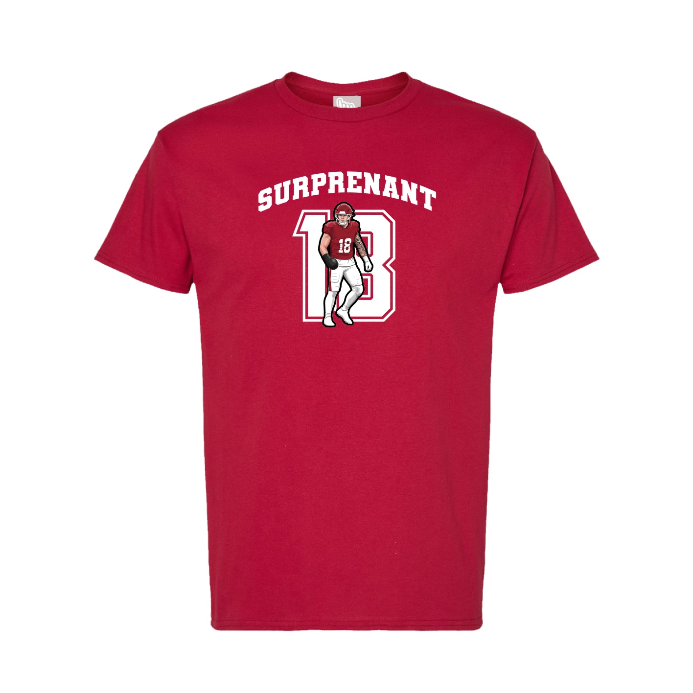 Tee — Number in Crimson