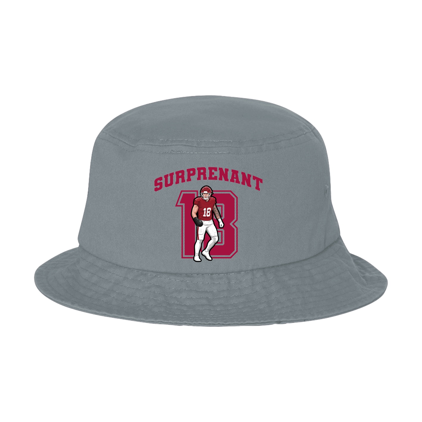 Bucket Cap — Number in Grey