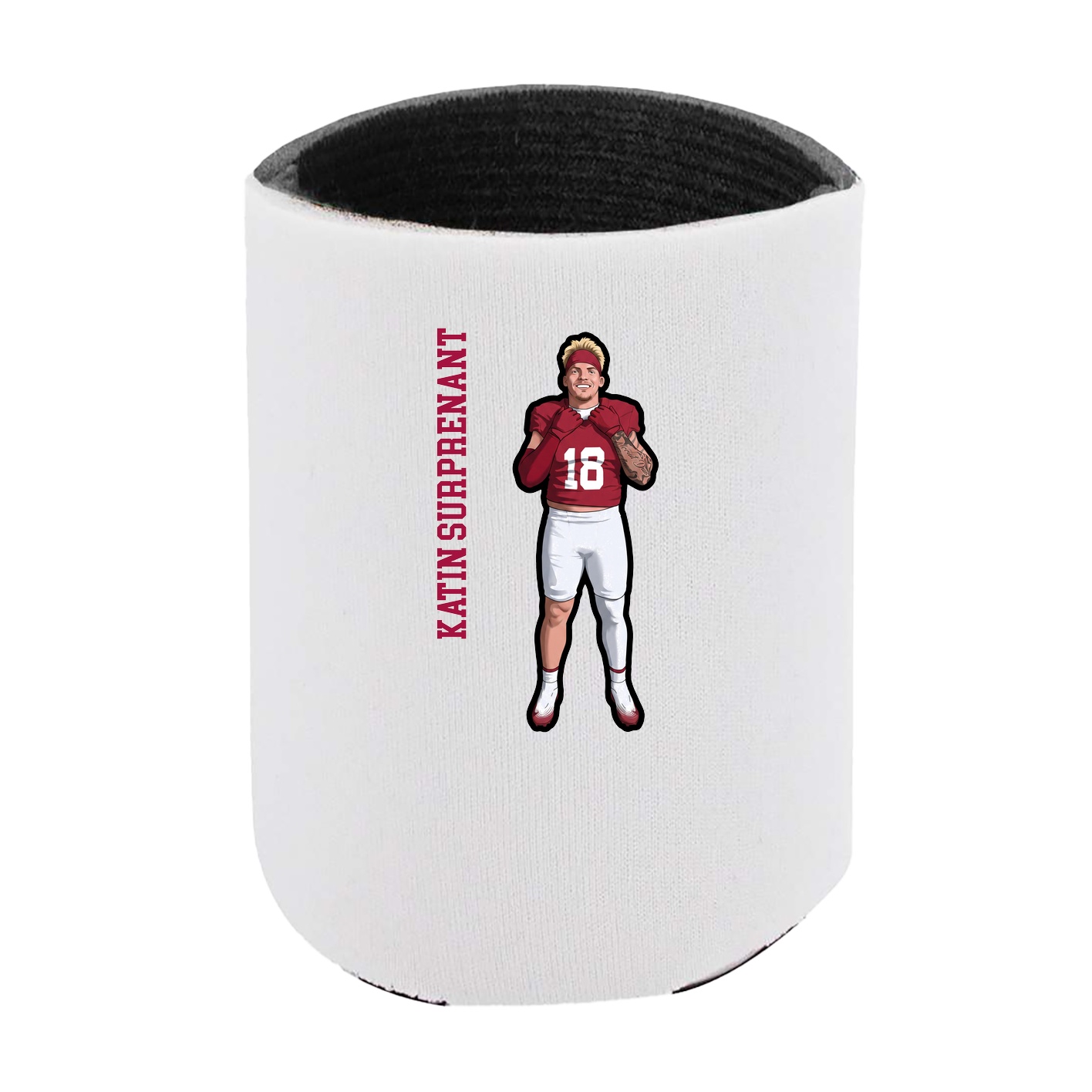 Can Holder — Name Vertical in White