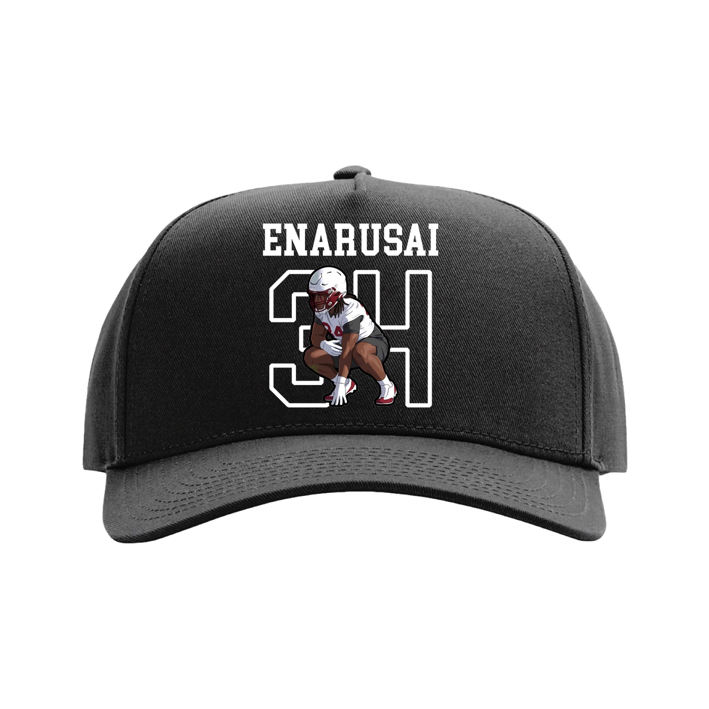 Full Fabric Five-Panel Champ Cap — Shirsey in Black