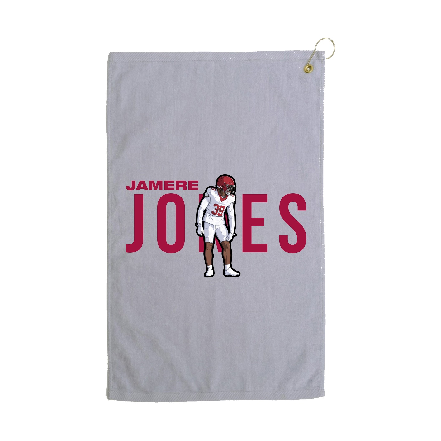 Golf Towel — Player Name in Grey