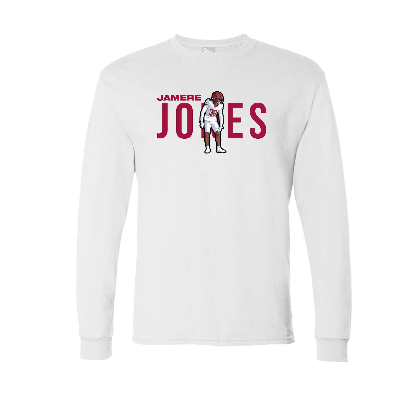 Long Sleeve Tee — Player Name in White