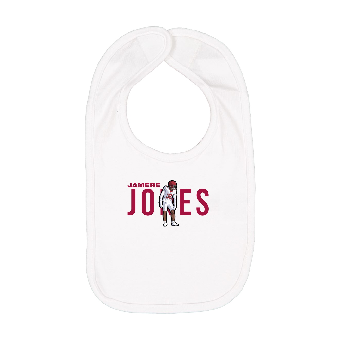 Infant Bib — Player Name in White