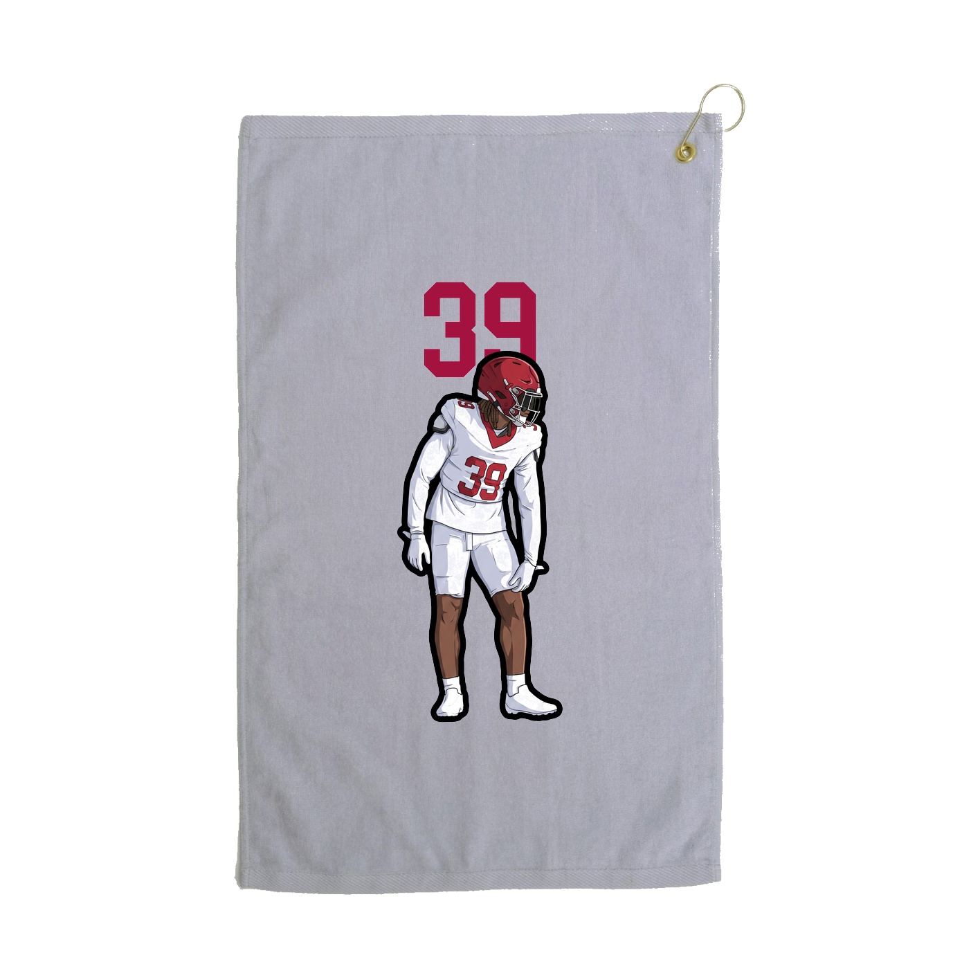 Golf Towel — Number Top in Grey