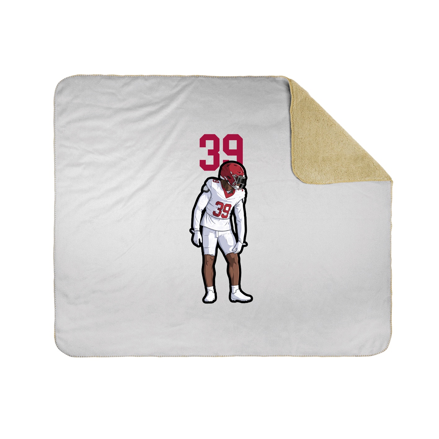 Throw Blanket — Number Top in White