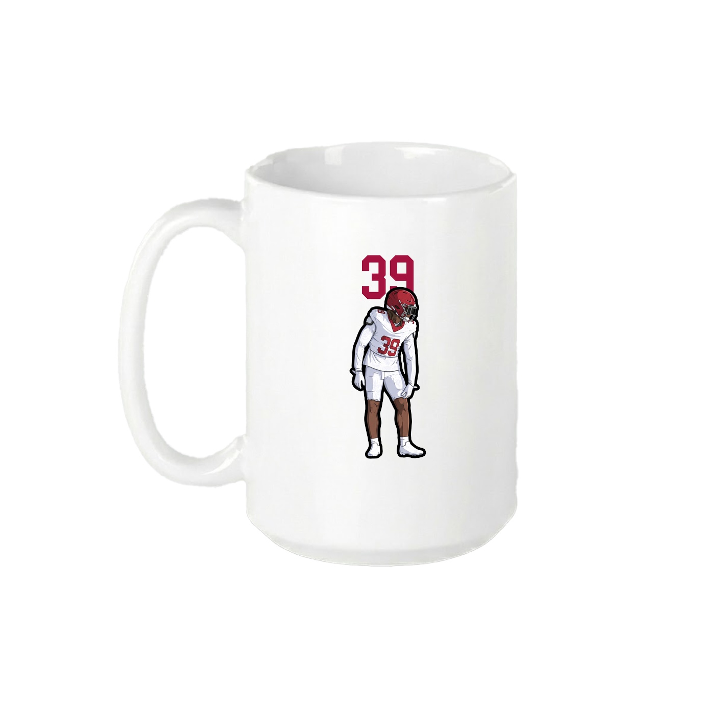 15oz Coffee Mug — Number Top in White
