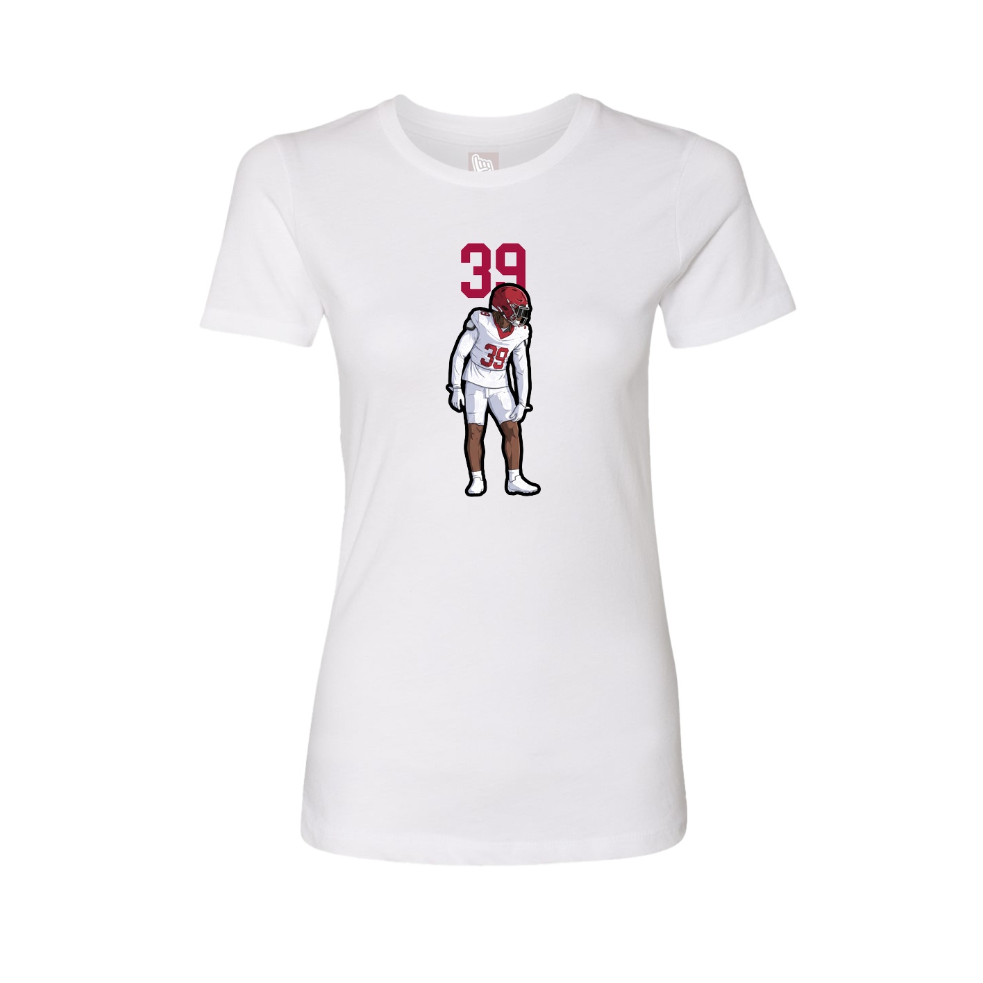 Womens Tee — Number Top in White