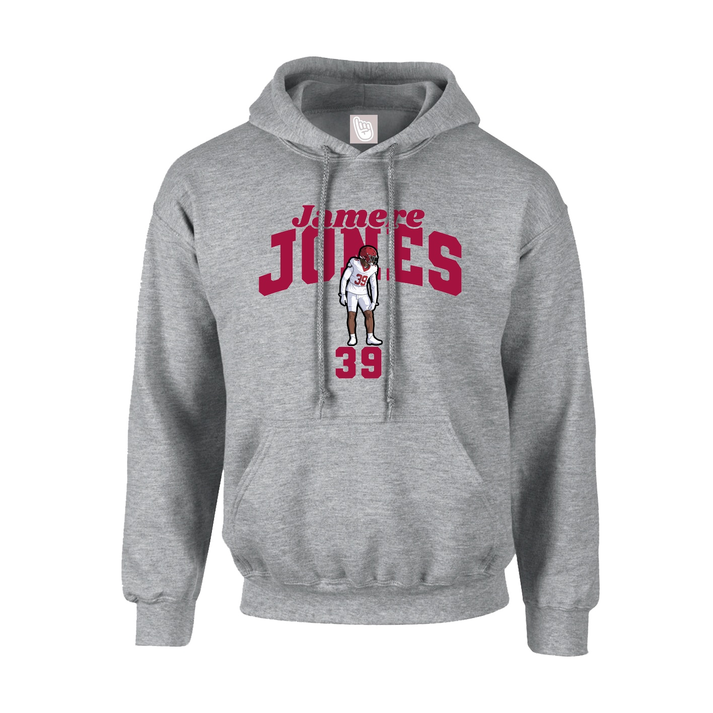Youth Hoodie — Signature Arch in Grey