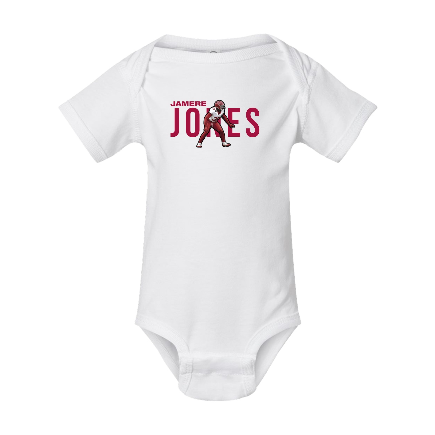 Baby Onesie — Player Name in White