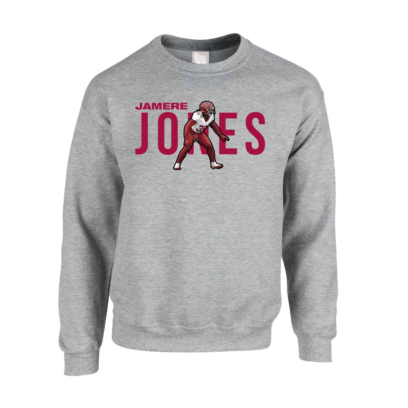 Fleece Crew — Player Name in Grey