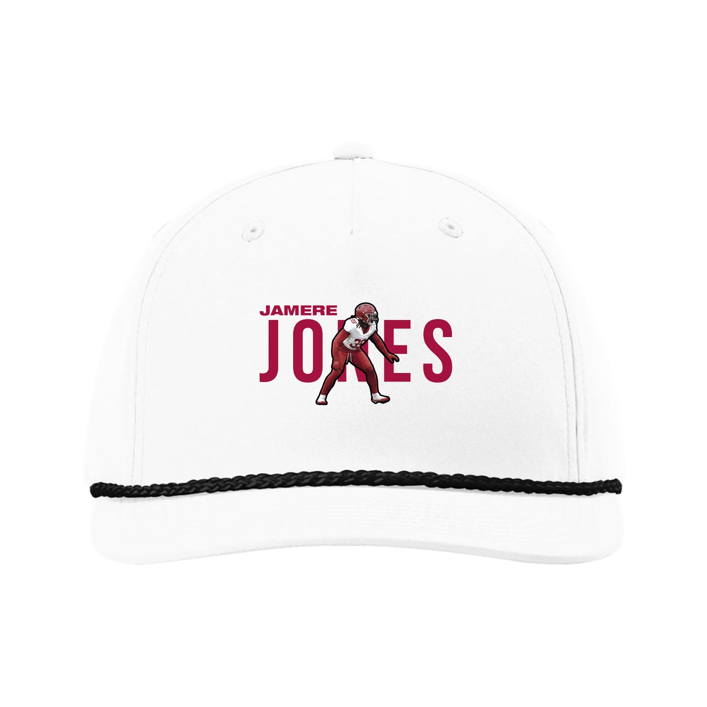 Five-Panel Classic Rope Cap — Player Name in White