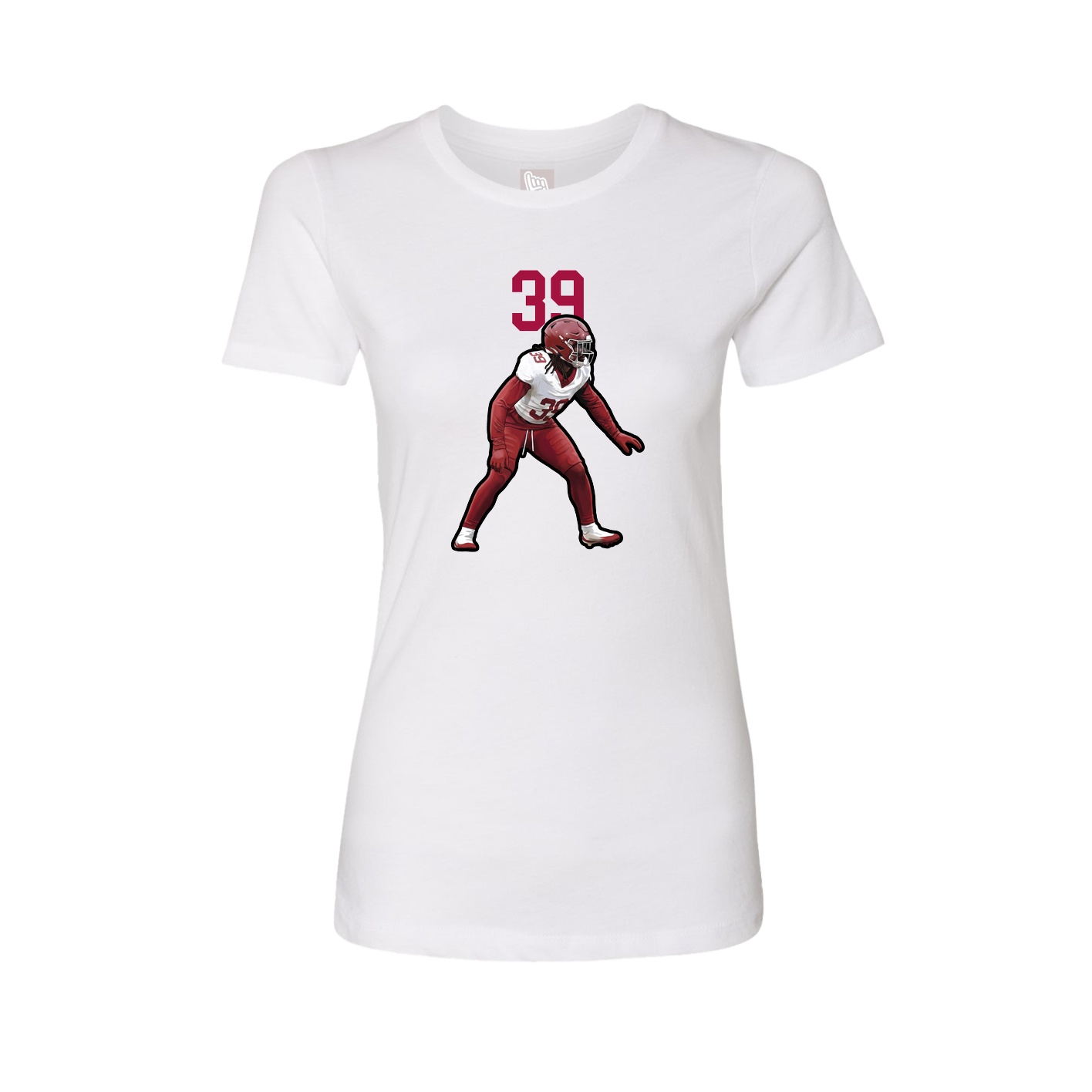 Womens Tee — Number Top in White