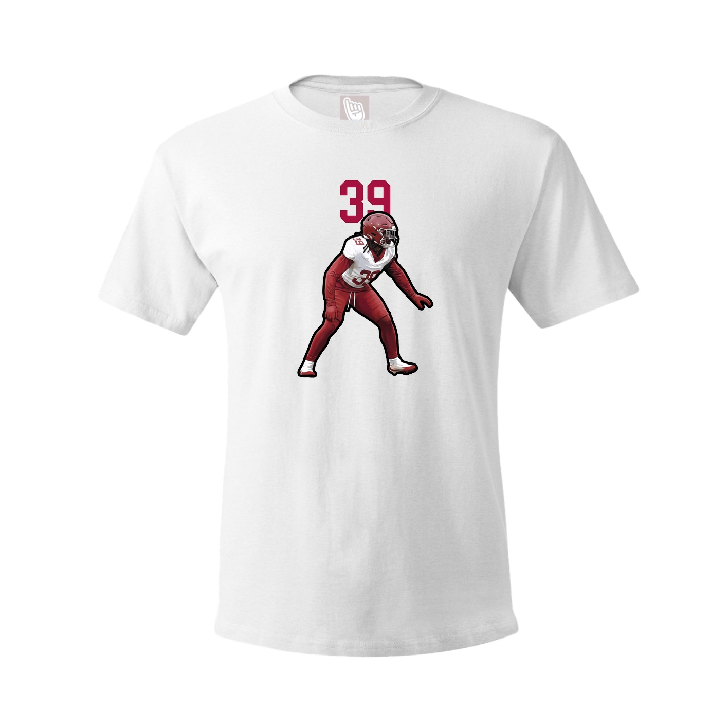 Youth Tee — Number Top in White