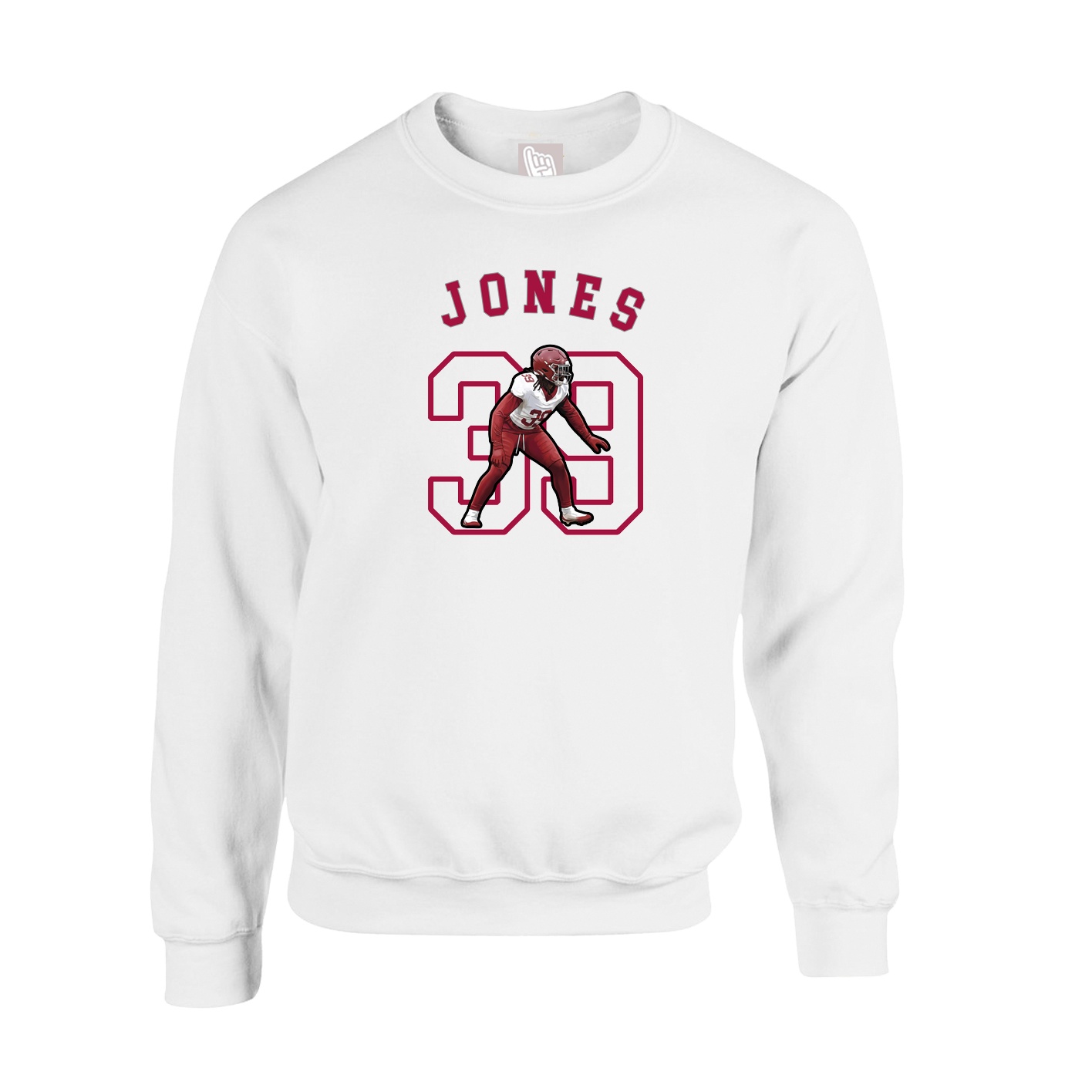 Fleece Crew — Shirsey Arch in White