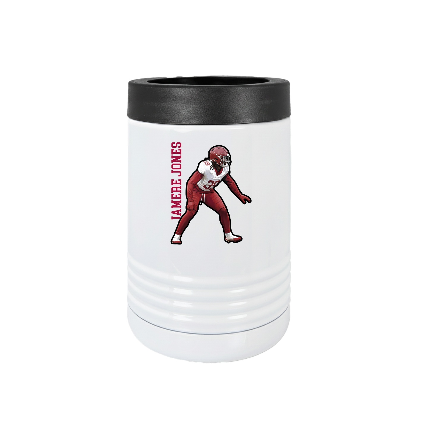 Beverage Holder — Name Vertical in White