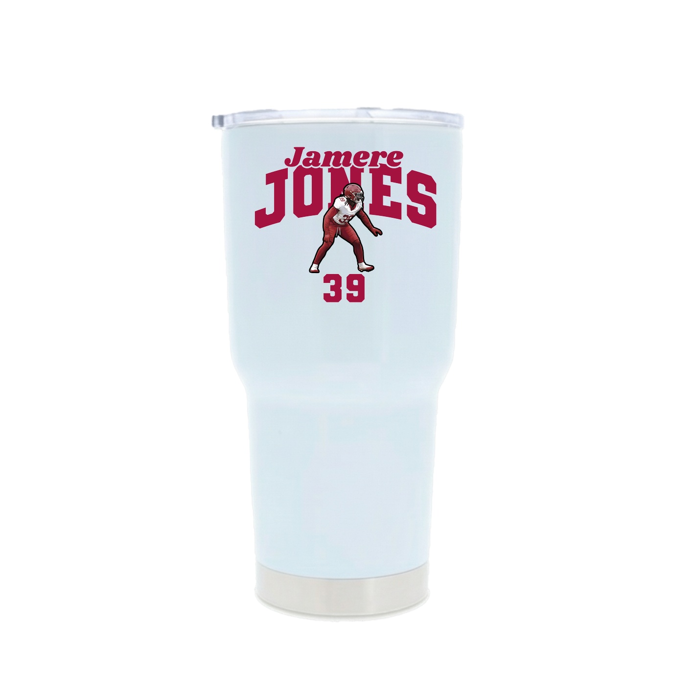 30oz Stainless Steel Tumbler — Signature Arch in White