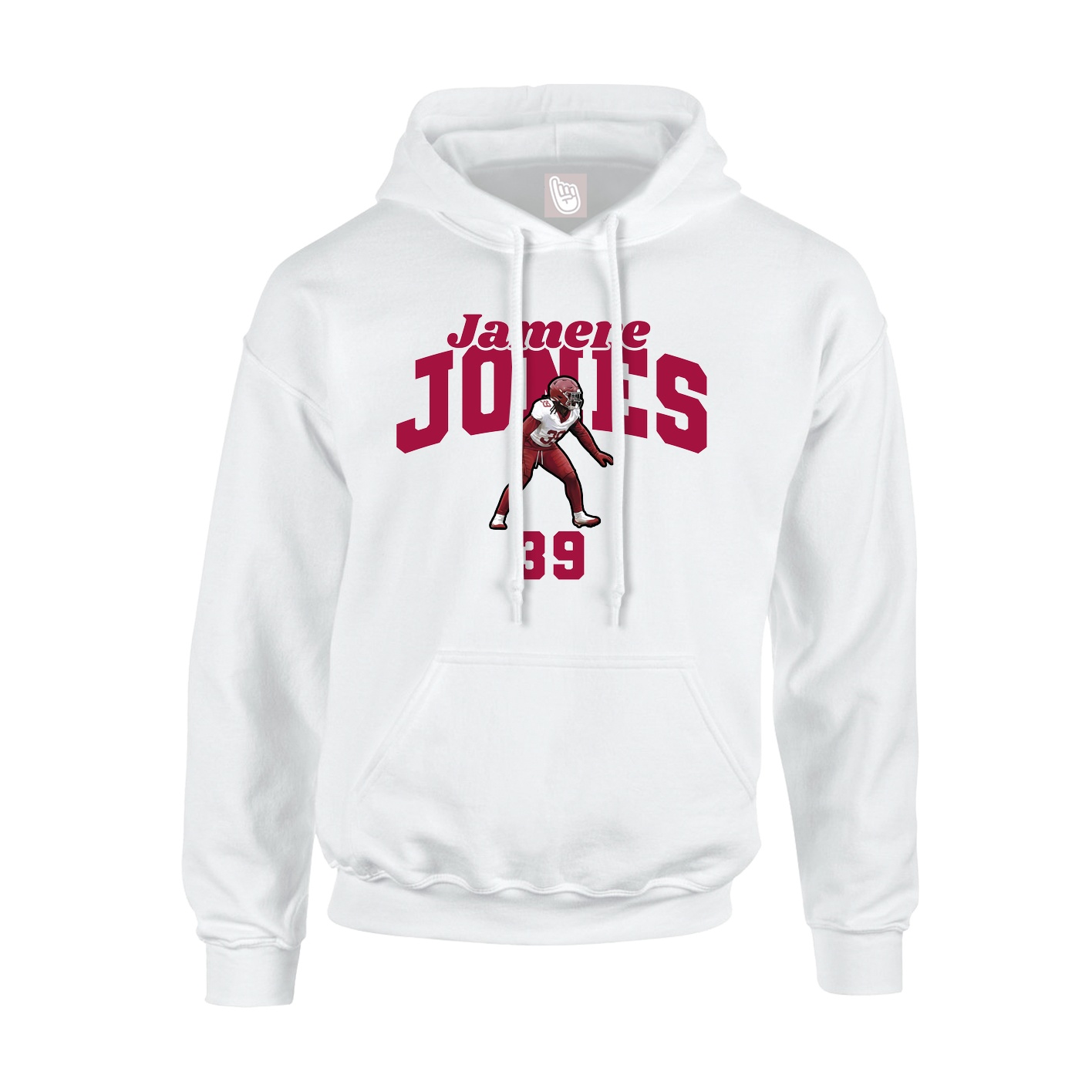 Youth Hoodie — Signature Arch in White