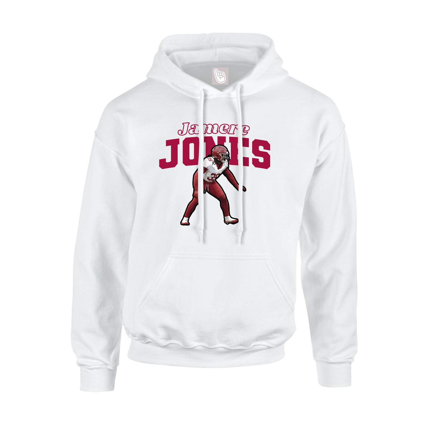 Hoodie — Name Arch in White