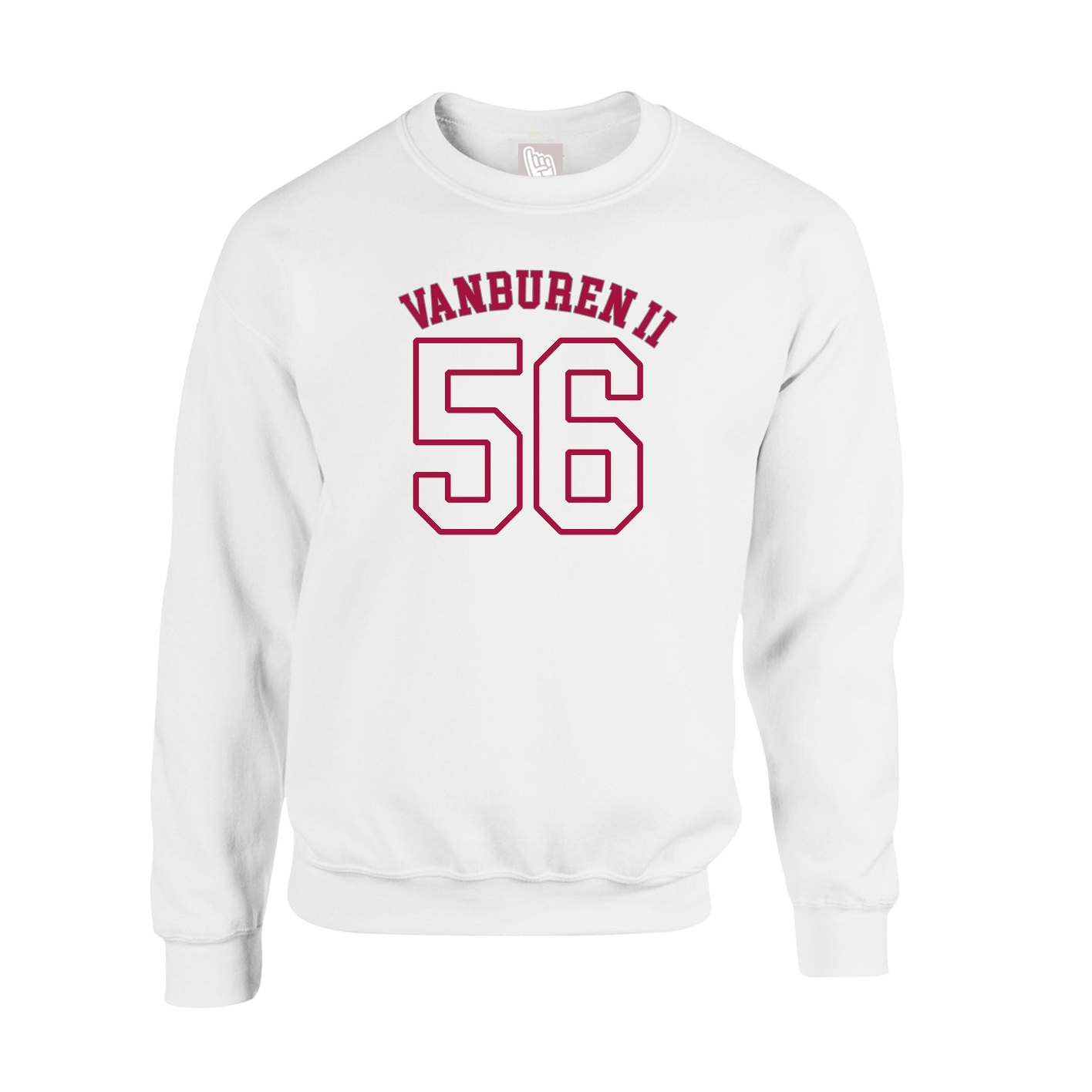 Fleece Crew — Shirsey Arch in White