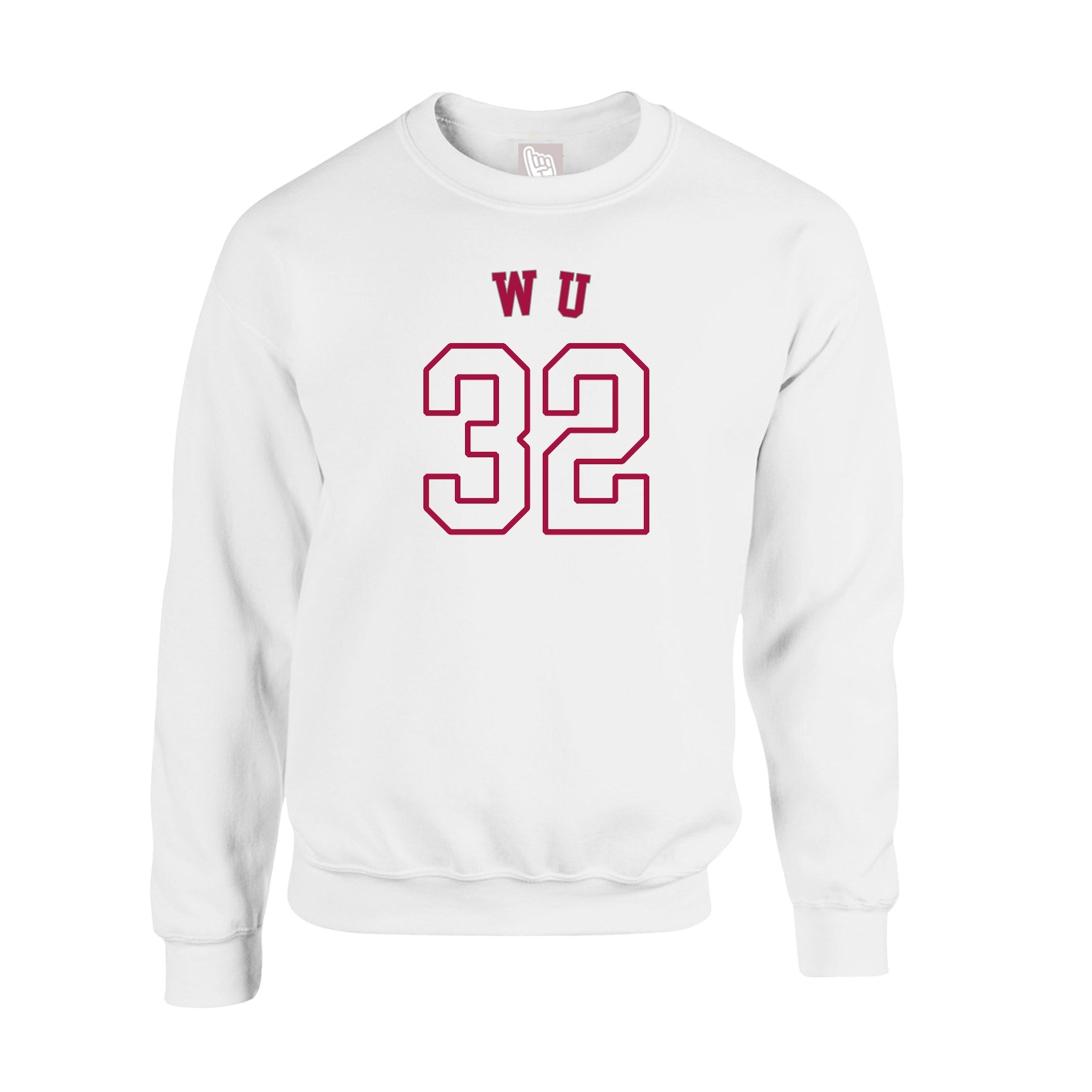 Fleece Crew — Shirsey Arch in White