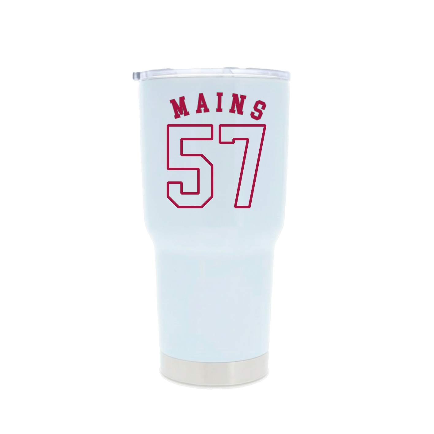 30oz Stainless Steel Tumbler — Shirsey Arch in White