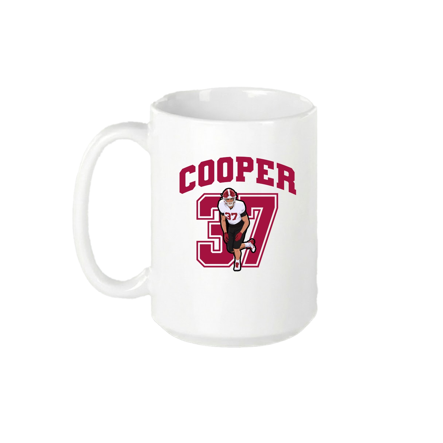 15oz Coffee Mug — Number in White