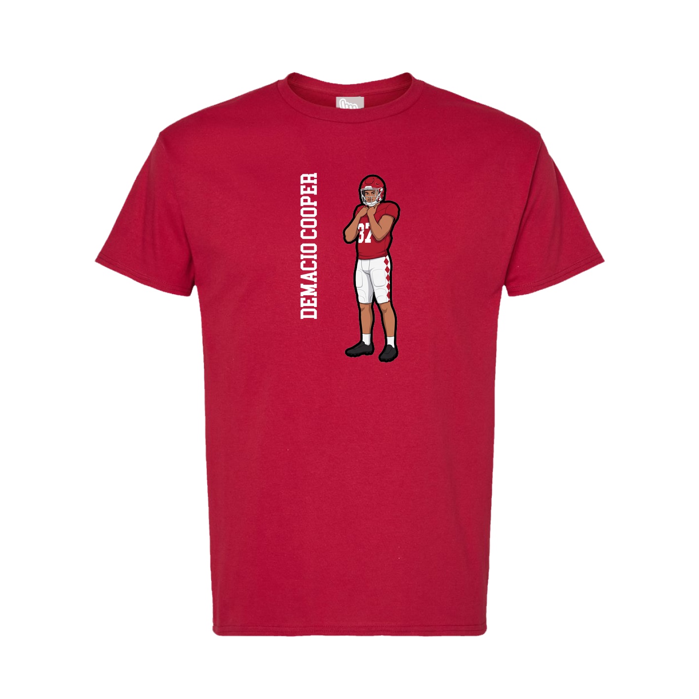 Tee — Name Vertical in Crimson