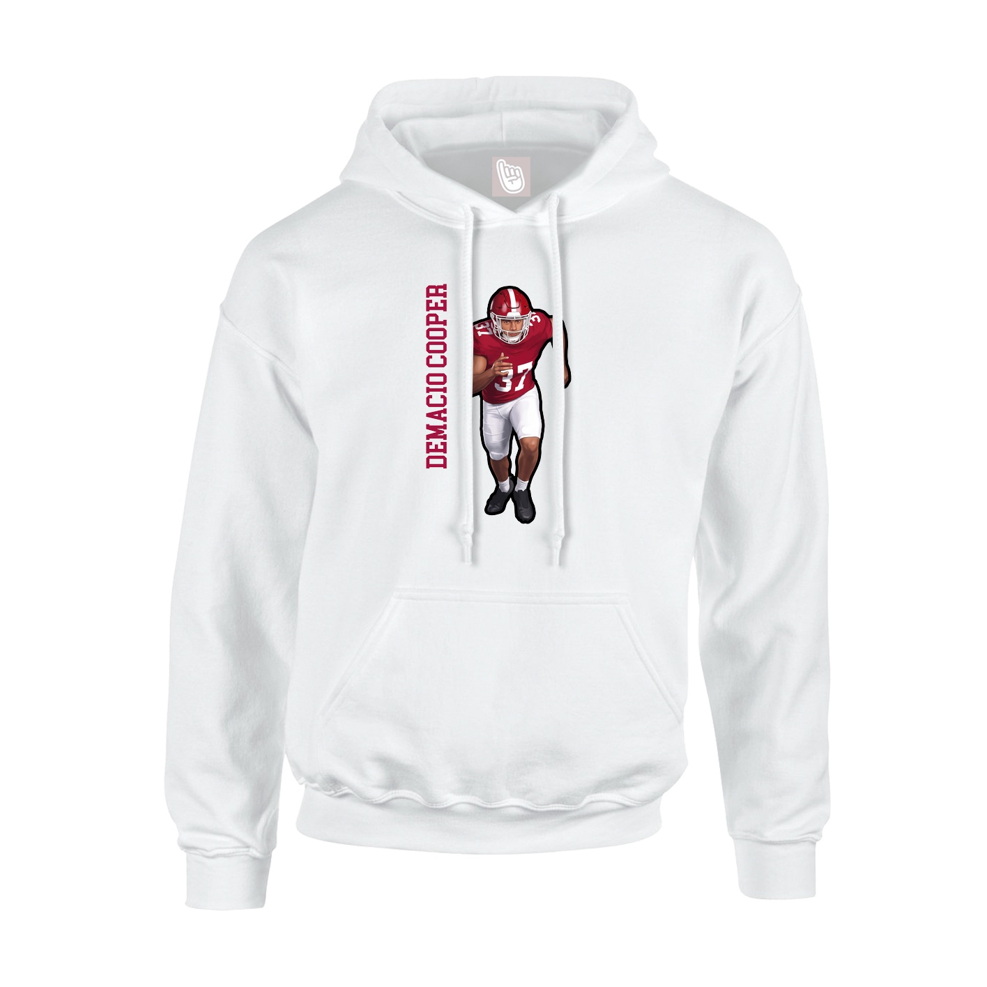 Hoodie — Name Vertical in White