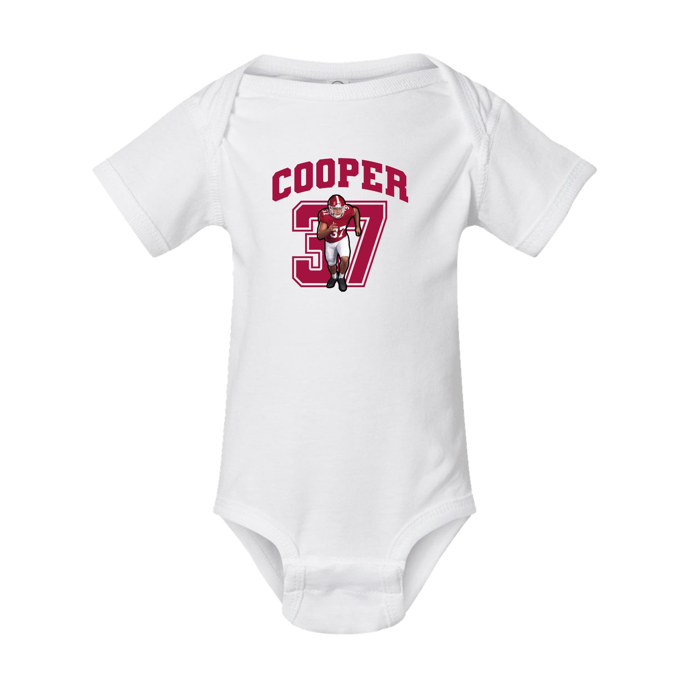 Baby Onesie — Number in White