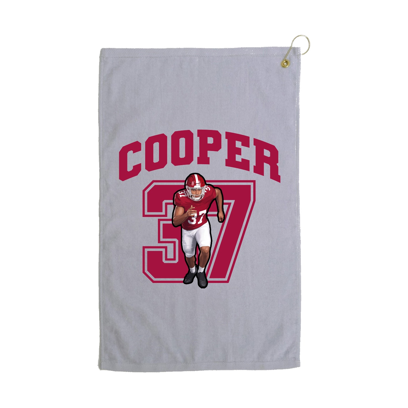 Golf Towel — Number in Grey
