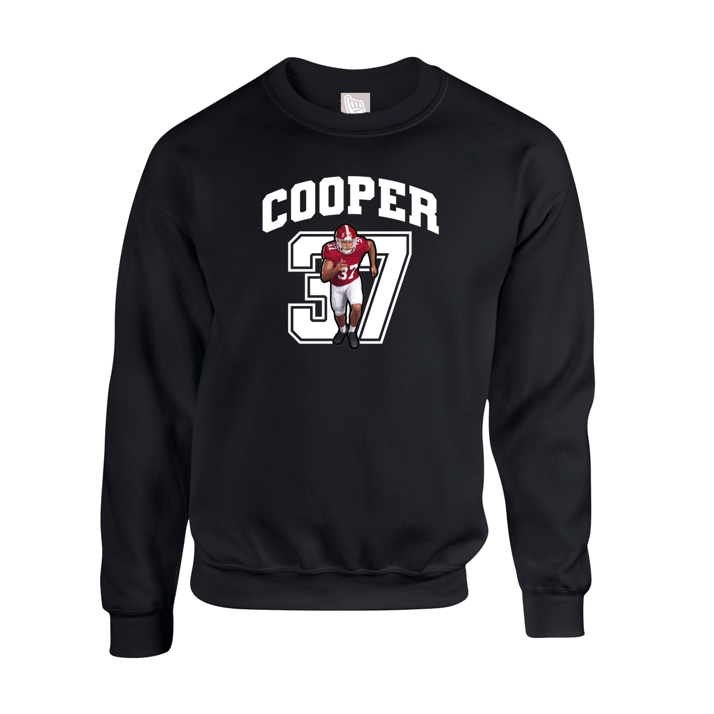 Fleece Crew — Number in Black