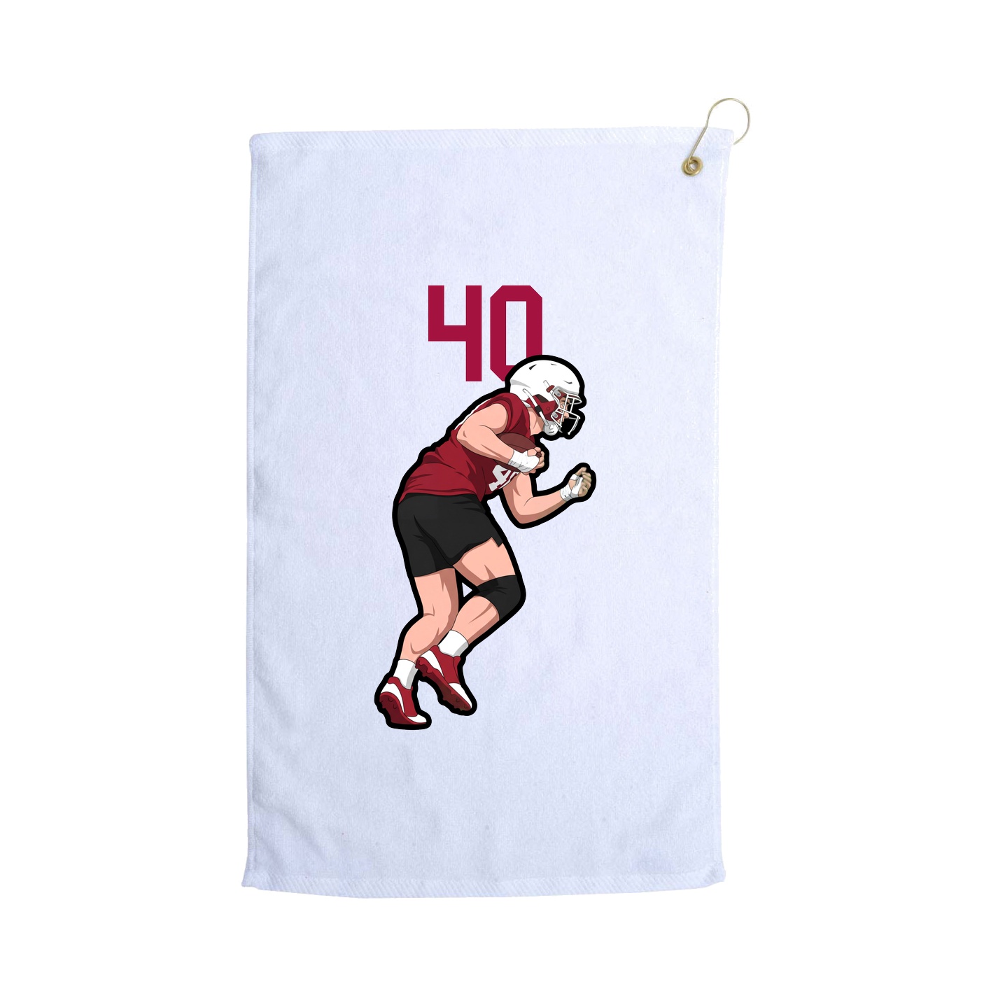 Golf Towel — Number Top in White
