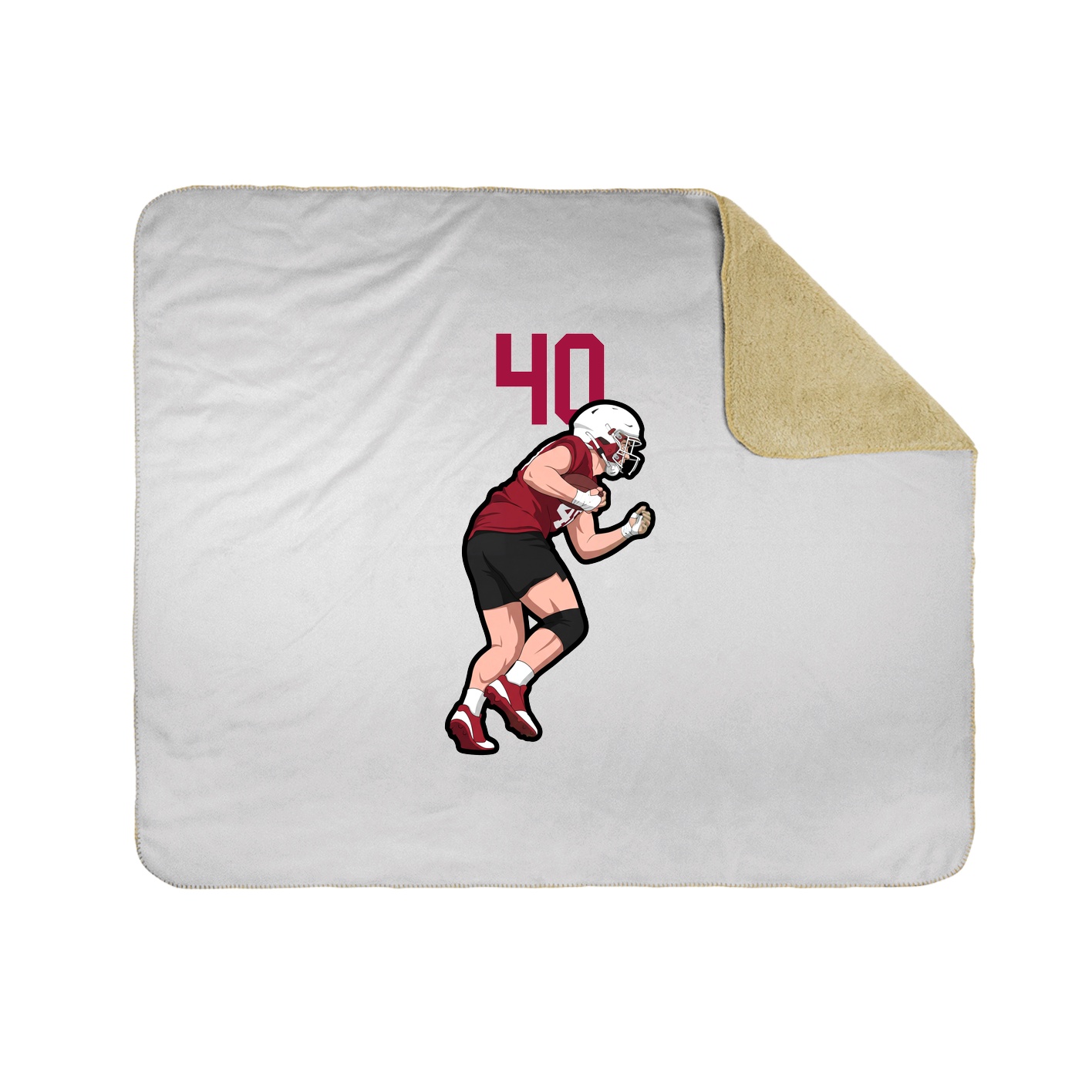 Throw Blanket — Number Top in White